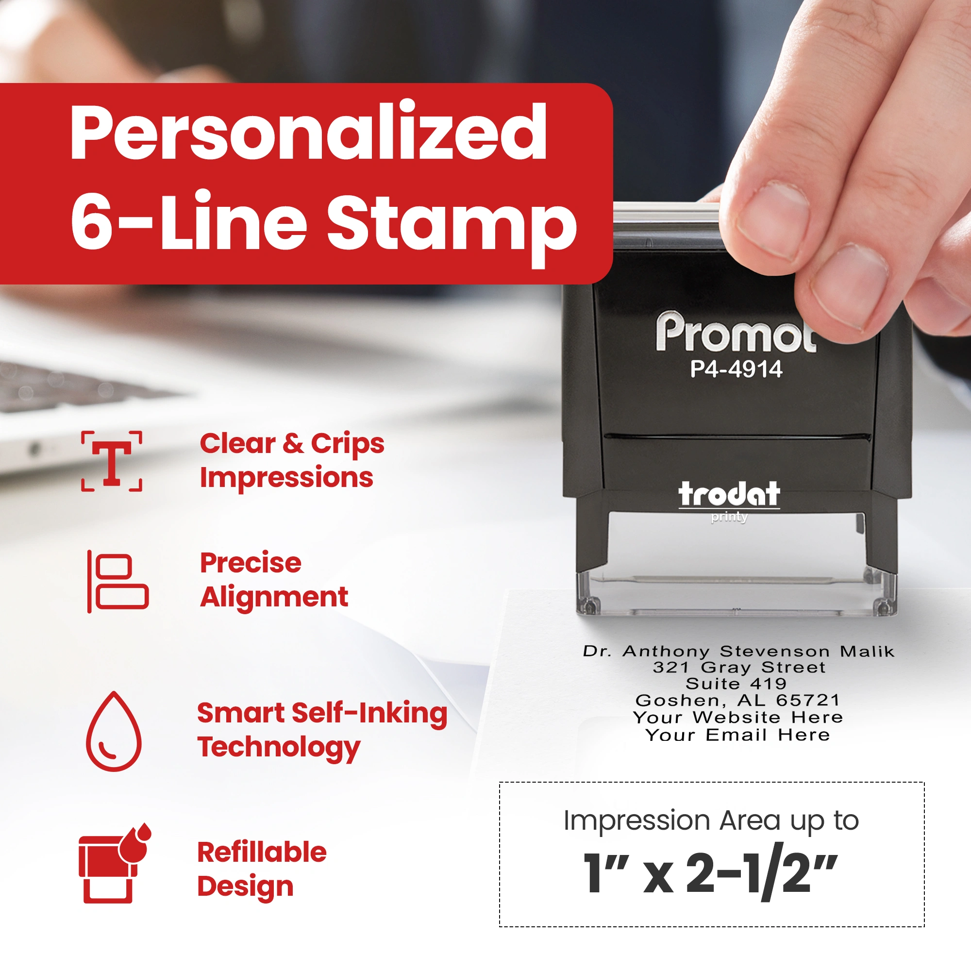 Up to 6 Lines Stamp (Extra Large) hover